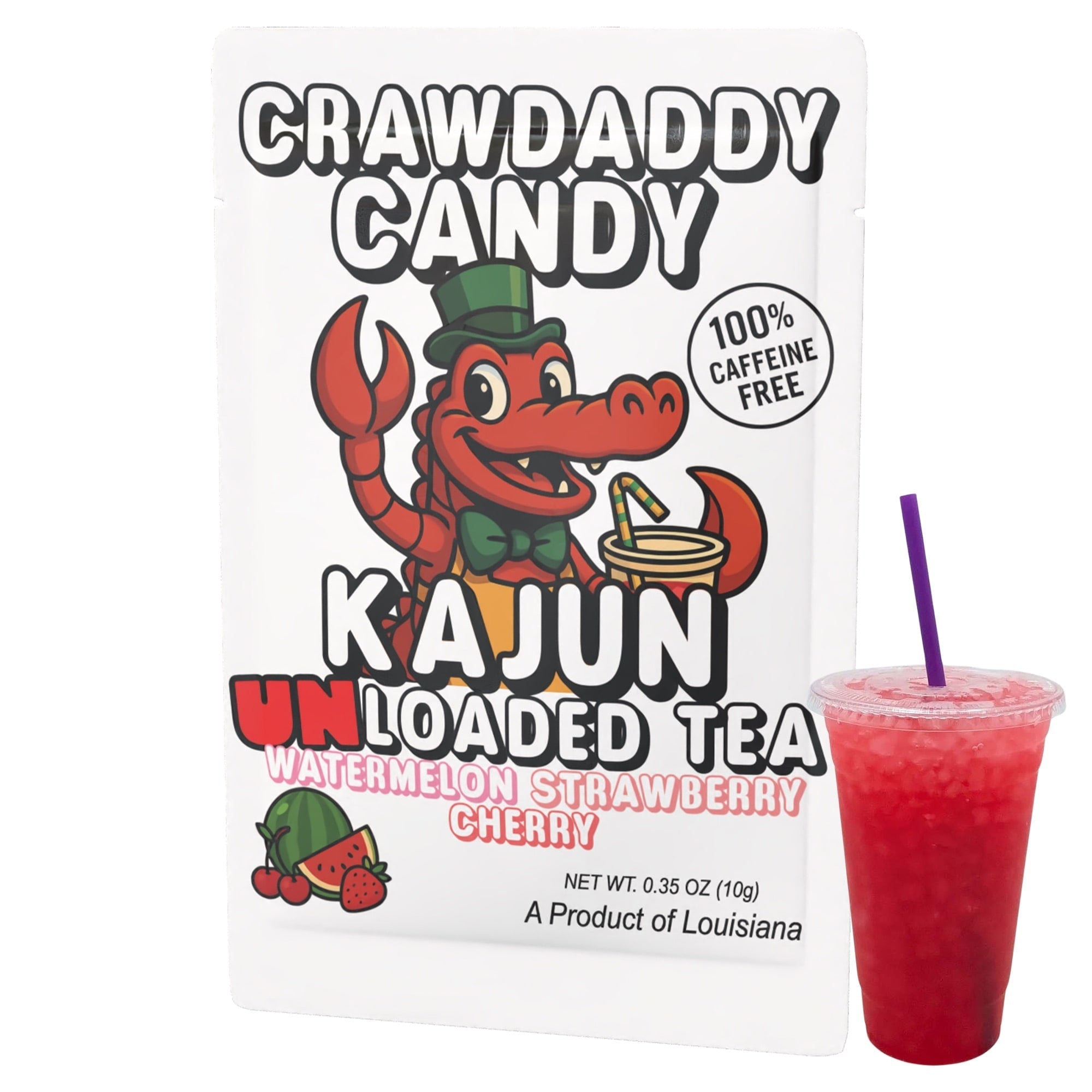 Crawdaddy Candy UNLoaded Tea (Caffeine Free) - Breezy Sips to Mix and Enjoy