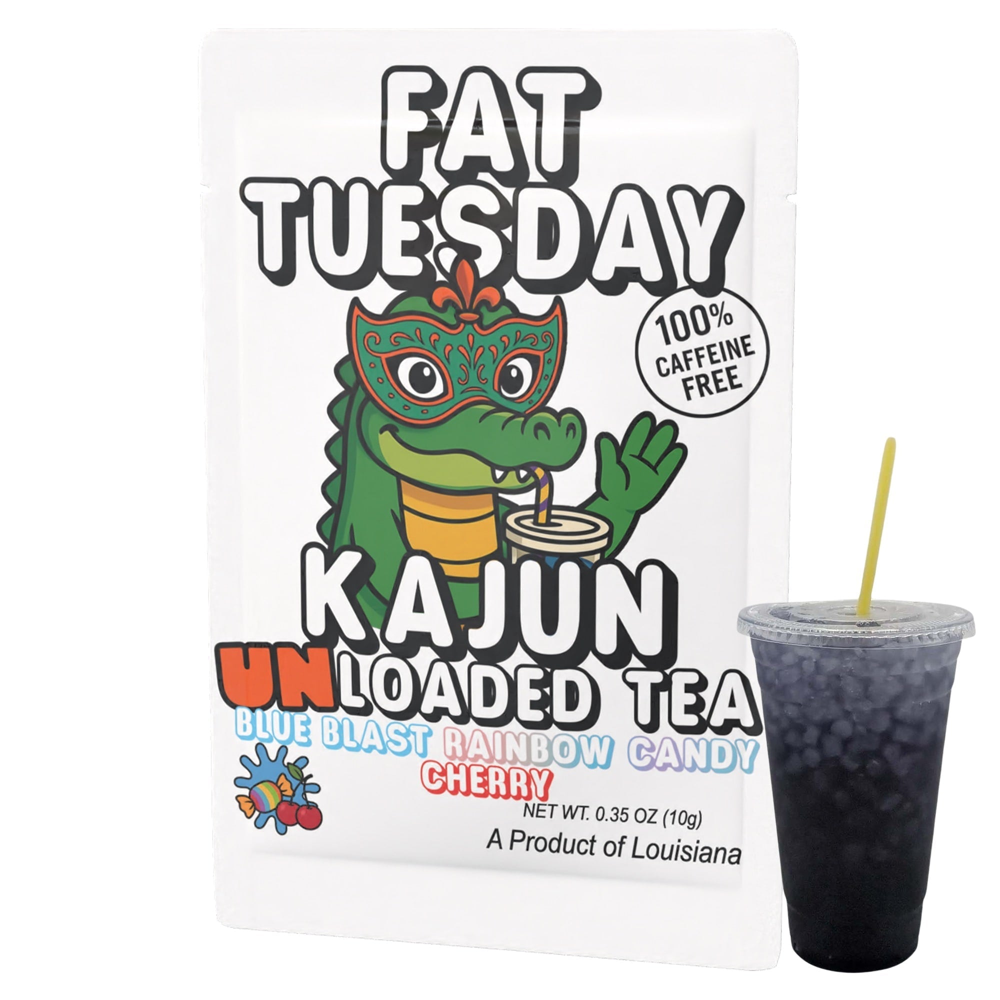 Fat Tuesday UNLoaded Tea (Caffeine Free) - Sunny Sips for Cold Drink Fans