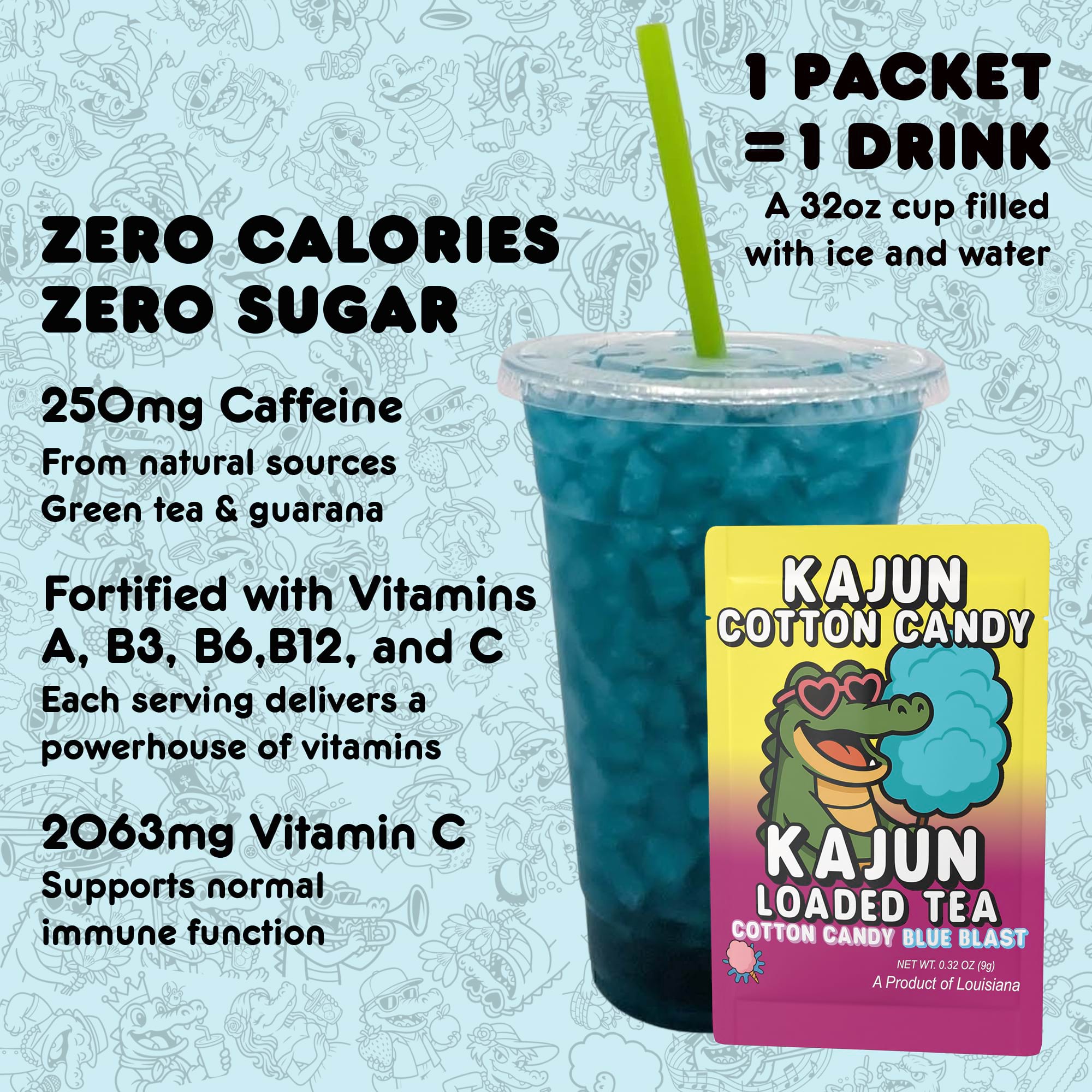 Kajun Cotton Candy - Flavorful Sips for Cold Drink Fans