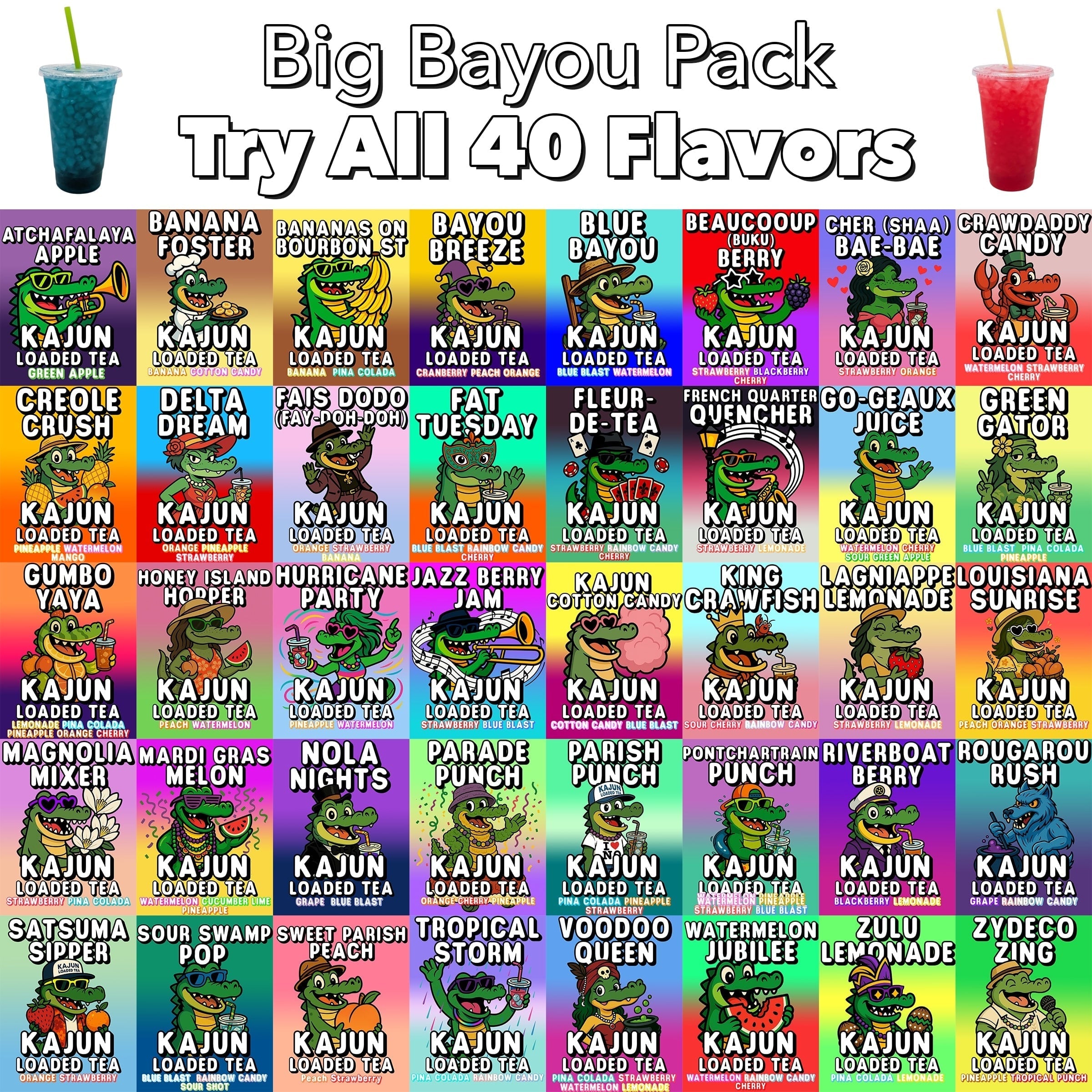 Big Bayou Bundle 40-Pack - Smooth Sips for Your Drink Routine