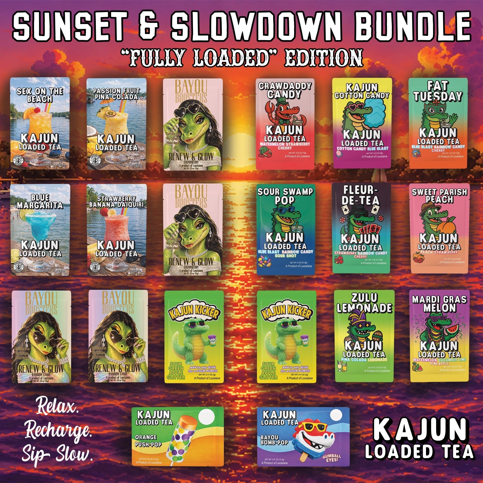 Sunset & Slowdown 20-Pack Bundle - Fun Sips during Casual Breaks