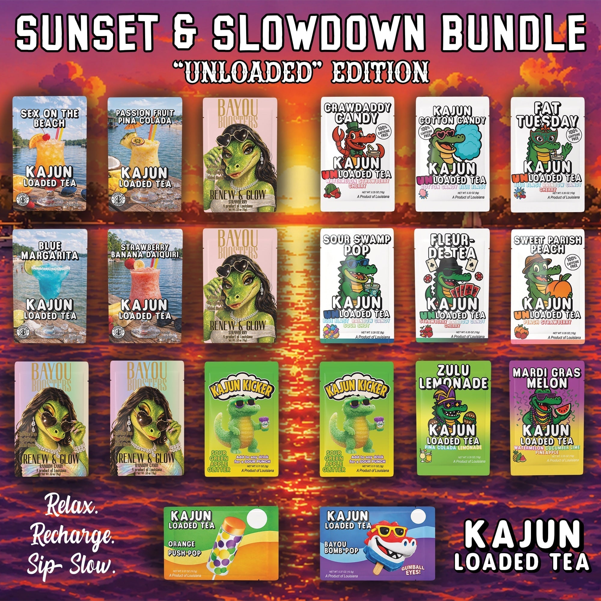 Sunset & Slowdown 20-Pack Bundle - Fun Sips during Casual Breaks