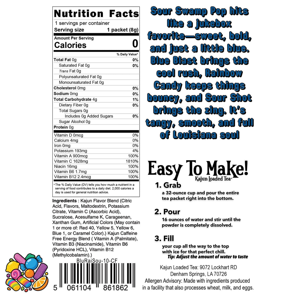 Sour Swamp Pop UNLoaded Tea (Caffeine Free) E83