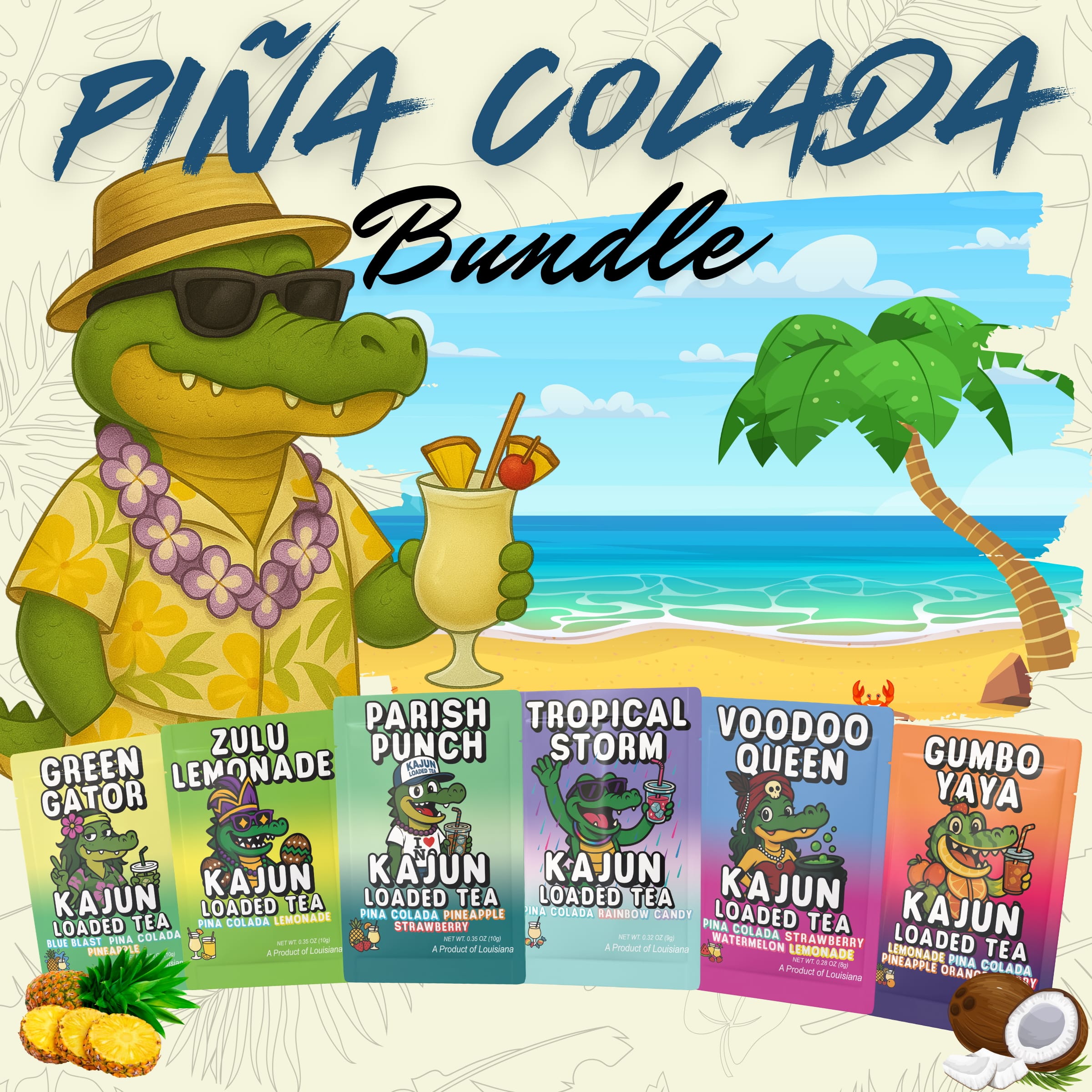 The Piña Colada Pack - Tasty Sips for Your Drink Routine